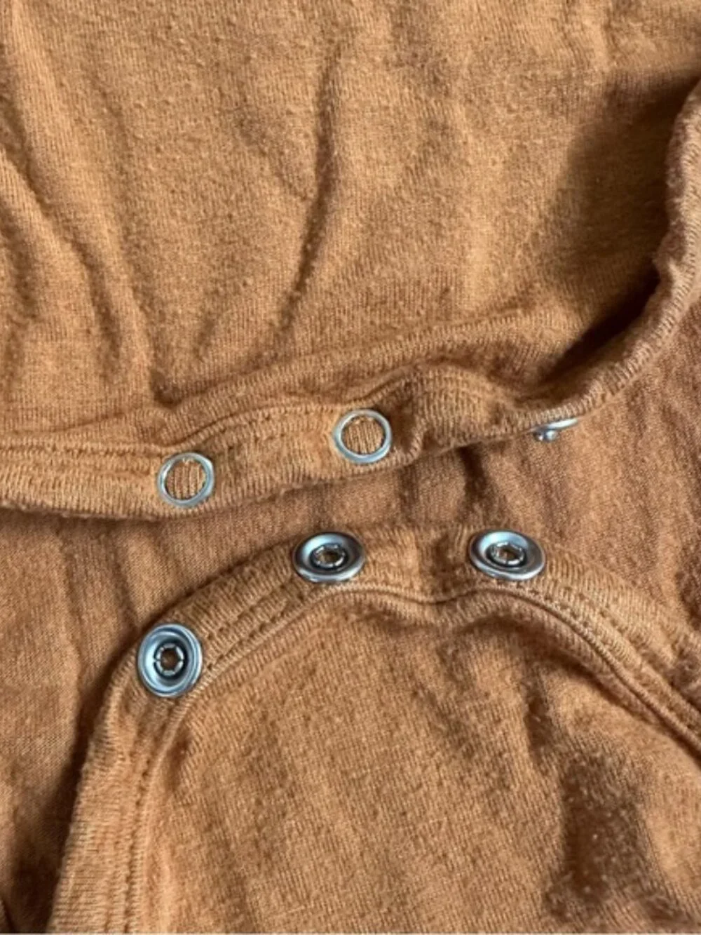 Kate Quinn | Rust Long Sleeve Lap Neck Onesie Bodysuit | Size 12-18 Months
